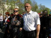 В.В. Суслин на параде в День Победы
